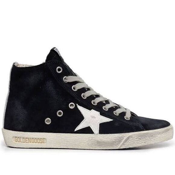 Golden Goose Francy suede high-top sneakers Black - Picture 1 of 11